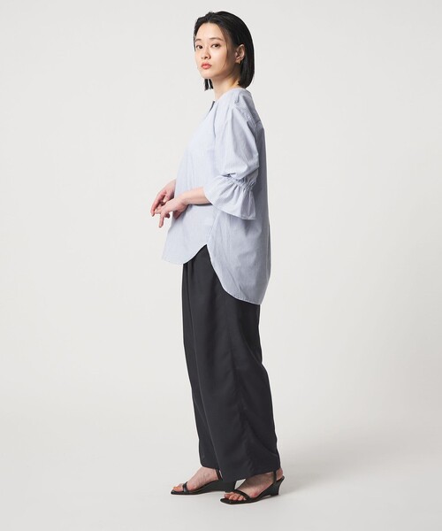 A DAY IN THE LIFE UNITED ARROWS(アデイインザライフユナイテッドアローズ)の「ステッチ キーネック キャンディスリーブブラウス 7分袖<A DAY IN THE LIFE>(シャツ/ブラウス・レディース・オレンジ/ネイビー/オフホワイト/その他2/その他1・FREE)」の13枚目の写真