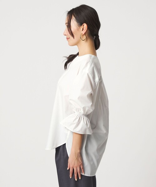 A DAY IN THE LIFE UNITED ARROWS(アデイインザライフユナイテッドアローズ)の「ステッチ キーネック キャンディスリーブブラウス 7分袖<A DAY IN THE LIFE>(シャツ/ブラウス・レディース・オレンジ/ネイビー/オフホワイト/その他2/その他1・FREE)」の15枚目の写真