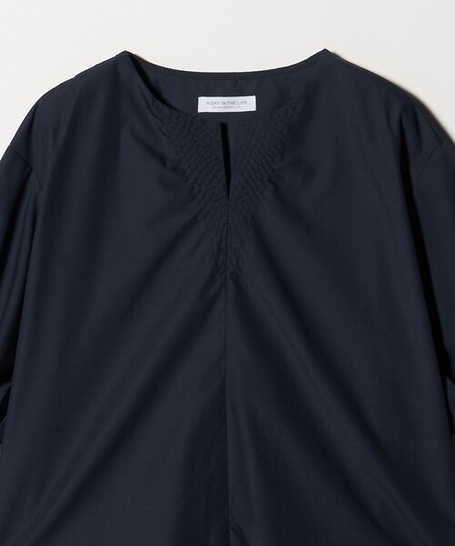 A DAY IN THE LIFE UNITED ARROWS(アデイインザライフユナイテッドアローズ)の「ステッチ キーネック キャンディスリーブブラウス 7分袖<A DAY IN THE LIFE>(シャツ/ブラウス・レディース・オレンジ/ネイビー/オフホワイト/その他2/その他1・FREE)」の18枚目の写真