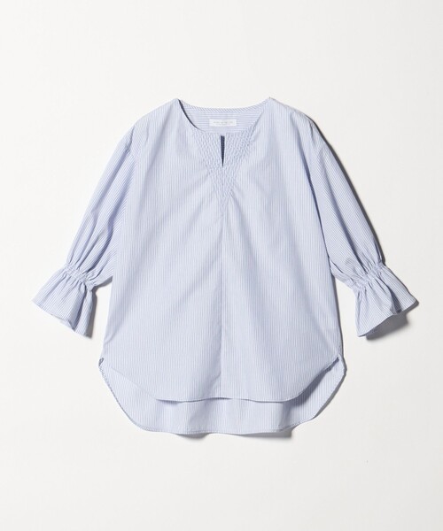 A DAY IN THE LIFE UNITED ARROWS(アデイインザライフユナイテッドアローズ)の「ステッチ キーネック キャンディスリーブブラウス 7分袖<A DAY IN THE LIFE>(シャツ/ブラウス・レディース・オレンジ/ネイビー/オフホワイト/その他2/その他1・FREE)」の22枚目の写真