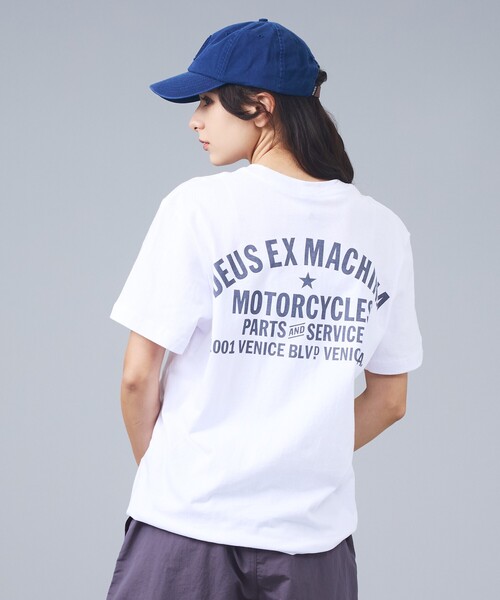 DEUS EX MACHINA（デウスエクスマキナ）の「【DEUS / デウス】VENICE ADDRESS / バックプリント 半袖Tシャツ / ユニセックス（Tシャツ/カットソー・メンズ・ホワイト/グリーン/ブラック・M/S）」の2枚目の写真
