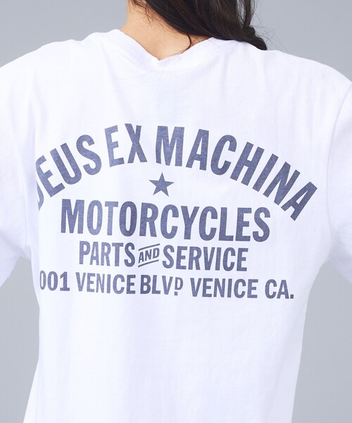 DEUS EX MACHINA（デウスエクスマキナ）の「【DEUS / デウス】VENICE ADDRESS / バックプリント 半袖Tシャツ / ユニセックス（Tシャツ/カットソー・メンズ・ホワイト/グリーン/ブラック・M/S）」の9枚目の写真