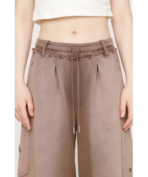 SLY(スライ)の「SW TUCK HALF PT スウェットタックハーフパンツ 春服(スウェットパンツ・レディース・ブラウン・FREE)」の7枚目の写真