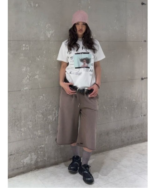 SLY(スライ)の「SW TUCK HALF PT スウェットタックハーフパンツ 春服(スウェットパンツ・レディース・ブラウン・FREE)」の12枚目の写真
