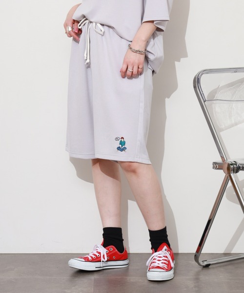 Red Cap Girl(レッドキャプガール)の「RED CAP GIRL ポンチSHORTS(スウェットパンツ・メンズ・グリーン/カーキ/ブラック/ピンク/ブルー/グレー系/ライトグレー・M/L/LL)」の14枚目の写真