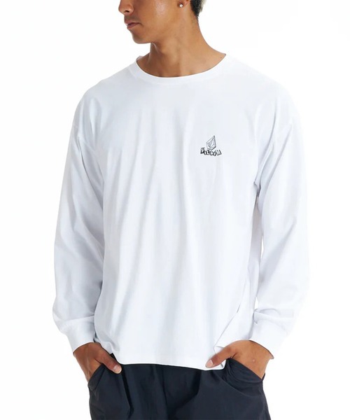 VOLCOM(ボルコム)の「VOLCOM/ボルコム UVケアラッシュガード 長袖 GRAB THE STONE LS SURF T VLY261019(ラッシュガード・メンズ・ホワイト/ブラック・M/XL/L)」の4枚目の写真