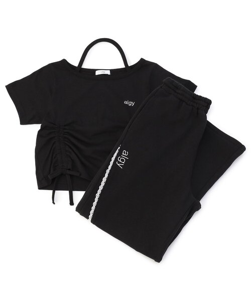 algy（アルジー）の「ギャザーT&スウェパンセットアップ（セットアップ・キッズ・グレー/サックスブルー/ブラック・140/130/160/150）」の21枚目の写真