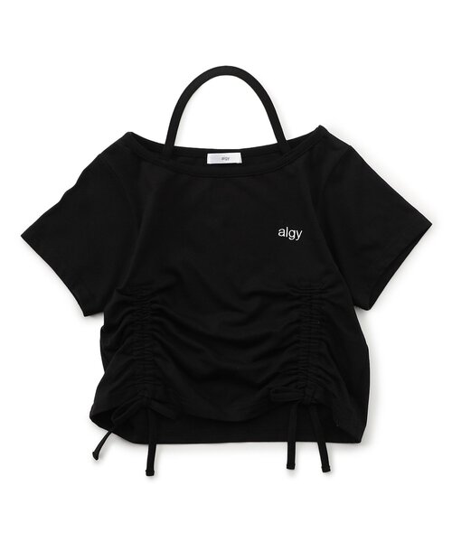 algy（アルジー）の「ギャザーT&スウェパンセットアップ（セットアップ・キッズ・グレー/サックスブルー/ブラック・140/130/160/150）」の5枚目の写真