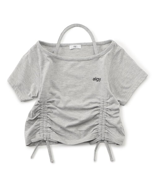 algy（アルジー）の「ギャザーT&スウェパンセットアップ（セットアップ・キッズ・グレー/サックスブルー/ブラック・140/130/160/150）」の6枚目の写真
