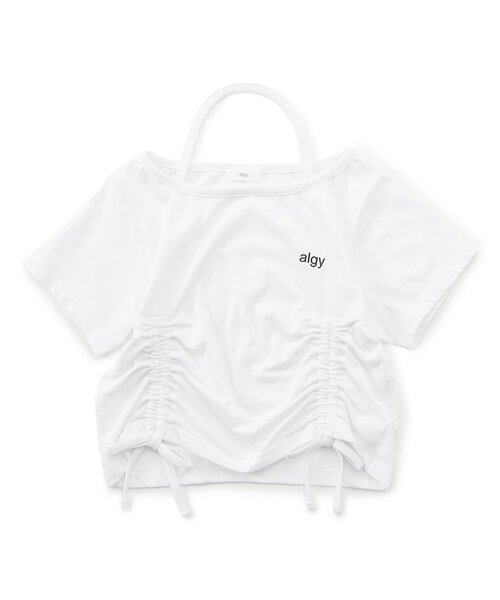 algy（アルジー）の「ギャザーT&スウェパンセットアップ（セットアップ・キッズ・グレー/サックスブルー/ブラック・140/130/160/150）」の7枚目の写真