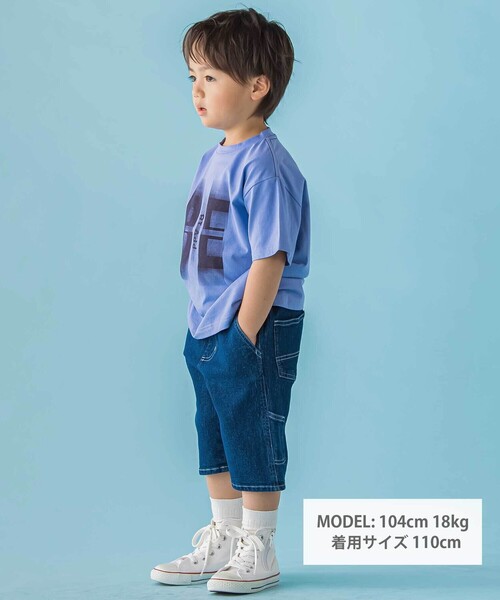 BeBe Petits Pois Vert(ベベプチポワヴェール)の「【店舗限定】ストレッチデニムショートパンツ(デニムパンツ・キッズ・ブラック/ネイビー・160cm/150cm/110cm/120cm/130cm/140cm)」の3枚目の写真