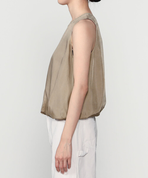 LE GLAZIK(ルグラジック)の「LE GLAZIK | キュプラ ノースリーブシャツ WOMEN(シャツ/ブラウス・レディース・グレイッシュベージュ/ブルー系その他・36)」の9枚目の写真