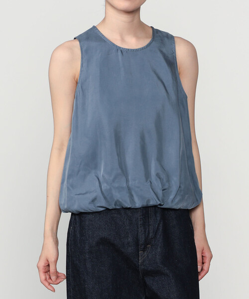 LE GLAZIK(ルグラジック)の「LE GLAZIK | キュプラ ノースリーブシャツ WOMEN(シャツ/ブラウス・レディース・グレイッシュベージュ/ブルー系その他・36)」の1枚目の写真