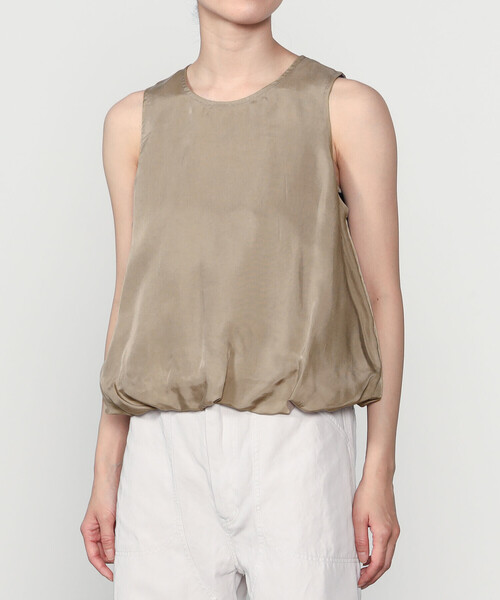 LE GLAZIK(ルグラジック)の「LE GLAZIK | キュプラ ノースリーブシャツ WOMEN(シャツ/ブラウス・レディース・グレイッシュベージュ/ブルー系その他・36)」の2枚目の写真