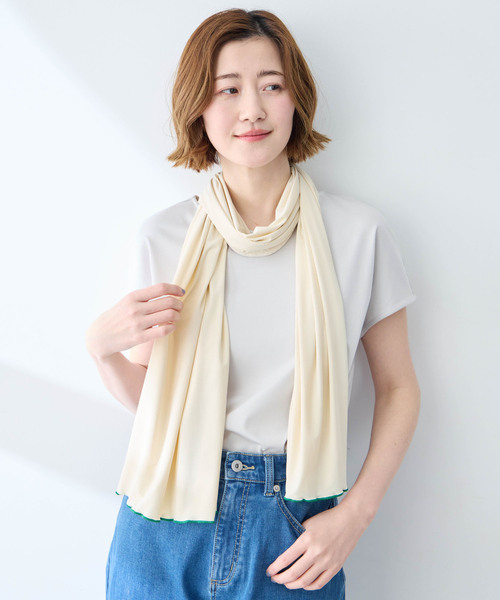 CROSSPLUS ONLINE(クロスプラスオンライン)の「【Wpc.】UVカット接触冷感3wayショール【ポンチョ・ストール・ボレロ】(カーディガン/ボレロ・レディース・ブラック/グレー/オフホワイト・フリー)」の3枚目の写真