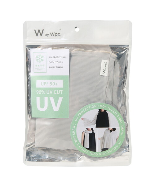 CROSSPLUS ONLINE(クロスプラスオンライン)の「【Wpc.】UVカット接触冷感3wayショール【ポンチョ・ストール・ボレロ】(カーディガン/ボレロ・レディース・ブラック/グレー/オフホワイト・フリー)」の9枚目の写真