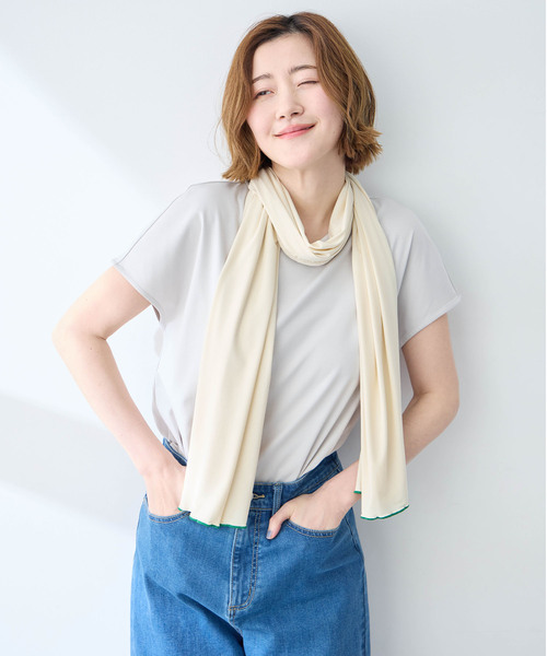 CROSSPLUS ONLINE(クロスプラスオンライン)の「【Wpc.】UVカット接触冷感3wayショール【ポンチョ・ストール・ボレロ】(カーディガン/ボレロ・レディース・ブラック/グレー/オフホワイト・フリー)」の11枚目の写真