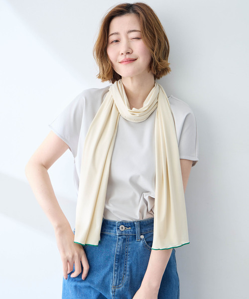 CROSSPLUS ONLINE(クロスプラスオンライン)の「【Wpc.】UVカット接触冷感3wayショール【ポンチョ・ストール・ボレロ】(カーディガン/ボレロ・レディース・ブラック/グレー/オフホワイト・フリー)」の12枚目の写真