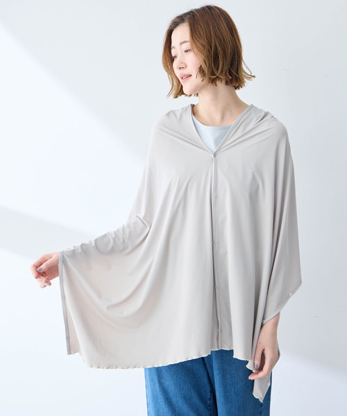 CROSSPLUS ONLINE(クロスプラスオンライン)の「【Wpc.】UVカット接触冷感3wayショール【ポンチョ・ストール・ボレロ】(カーディガン/ボレロ・レディース・ブラック/グレー/オフホワイト・フリー)」の16枚目の写真