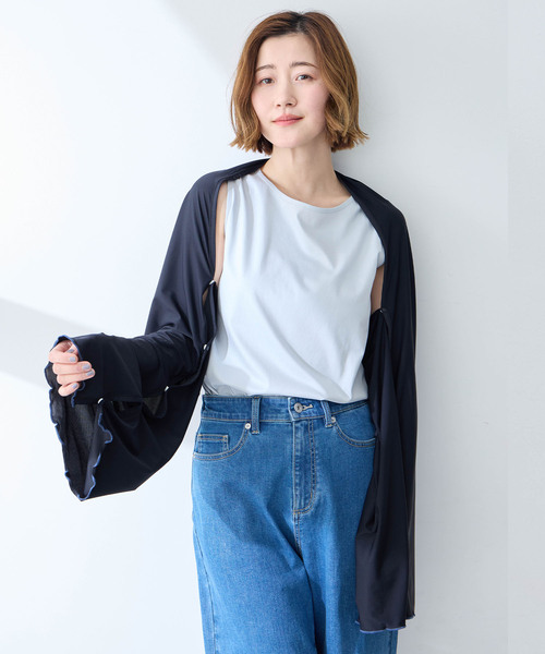 CROSSPLUS ONLINE(クロスプラスオンライン)の「【Wpc.】UVカット接触冷感3wayショール【ポンチョ・ストール・ボレロ】(カーディガン/ボレロ・レディース・ブラック/グレー/オフホワイト・フリー)」の18枚目の写真
