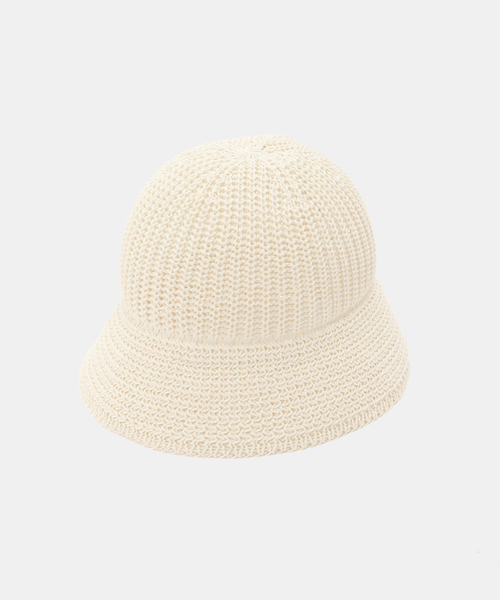 IENA(イエナ)の「KIJIMA TAKAYUKI/キジマ タカユキ POLY WASHI KNIT METRO HA ハット WKNY261109(ハット・レディース・ブラック/アイボリー・FREE)」の2枚目の写真