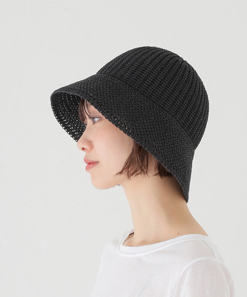 IENA(イエナ)の「KIJIMA TAKAYUKI/キジマ タカユキ POLY WASHI KNIT METRO HA ハット WKNY261109(ハット・レディース・ブラック/アイボリー・FREE)」の13枚目の写真