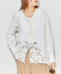 journal standard L'essage（ジャーナルスタンダードレサージュ）の「刺繍レースシャツ（シャツ/ブラウス）」