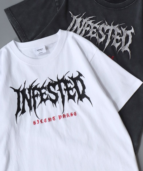 SITRY(シトリー)の「新柄追加 Grunge Style T-Shirt/グランジ ヴィンテージライク ショート丈 半袖Tシャツ レディース メンズ(Tシャツ/カットソー・メンズ・カモフラージュ/ホワイト/ブラック/ブラック系その他2/ピンク/ブラック系その他/ブラック系その他4/ブラック系その他3/ホワイト系その他/ピンク系その他/ホワイト系その他2/ブラック系その他5・S/L/M)」の3枚目の写真