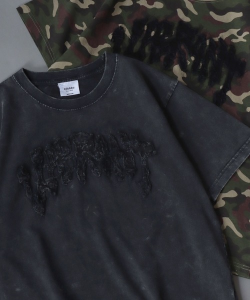 SITRY(シトリー)の「新柄追加 Grunge Style T-Shirt/グランジ ヴィンテージライク ショート丈 半袖Tシャツ レディース メンズ(Tシャツ/カットソー・メンズ・カモフラージュ/ホワイト/ブラック/ブラック系その他2/ピンク/ブラック系その他/ブラック系その他4/ブラック系その他3/ホワイト系その他/ピンク系その他/ホワイト系その他2/ブラック系その他5・S/L/M)」の7枚目の写真