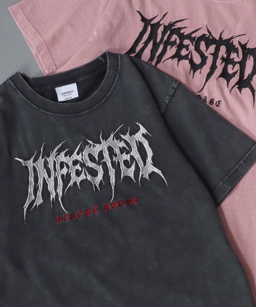 SITRY(シトリー)の「新柄追加 Grunge Style T-Shirt/グランジ ヴィンテージライク ショート丈 半袖Tシャツ レディース メンズ(Tシャツ/カットソー・メンズ・カモフラージュ/ホワイト/ブラック/ブラック系その他2/ピンク/ブラック系その他/ブラック系その他4/ブラック系その他3/ホワイト系その他/ピンク系その他/ホワイト系その他2/ブラック系その他5・S/L/M)」の8枚目の写真