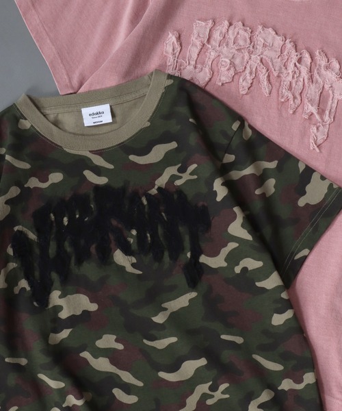 SITRY(シトリー)の「新柄追加 Grunge Style T-Shirt/グランジ ヴィンテージライク ショート丈 半袖Tシャツ レディース メンズ(Tシャツ/カットソー・メンズ・カモフラージュ/ホワイト/ブラック/ブラック系その他2/ピンク/ブラック系その他/ブラック系その他4/ブラック系その他3/ホワイト系その他/ピンク系その他/ホワイト系その他2/ブラック系その他5・S/L/M)」の12枚目の写真