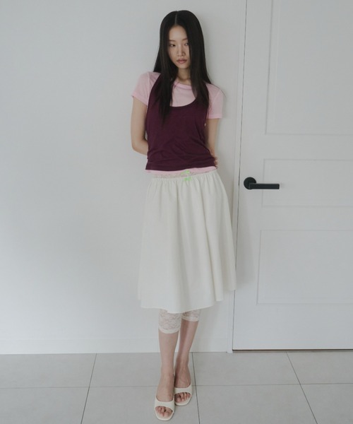 FEKETE(フェケテ)の「sheer tee / シアーTシャツ(Tシャツ/カットソー・レディース・ライトブルー/ピンク/プラム・MEDIUM/SMALL/LARGE)」の22枚目の写真