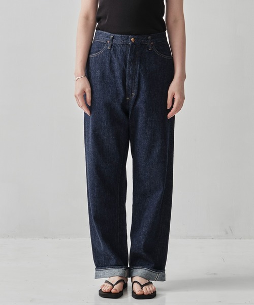 orSlow（オアスロウ）の「[orSlow/オアスロー]HIGH WAIST SELVEDGE DENIM PANTS/JASMIN（デニムパンツ・レディース・ブルー・2/3）」の3枚目の写真