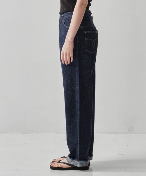 orSlow（オアスロウ）の「[orSlow/オアスロー]HIGH WAIST SELVEDGE DENIM PANTS/JASMIN（デニムパンツ・レディース・ブルー・2/3）」の4枚目の写真