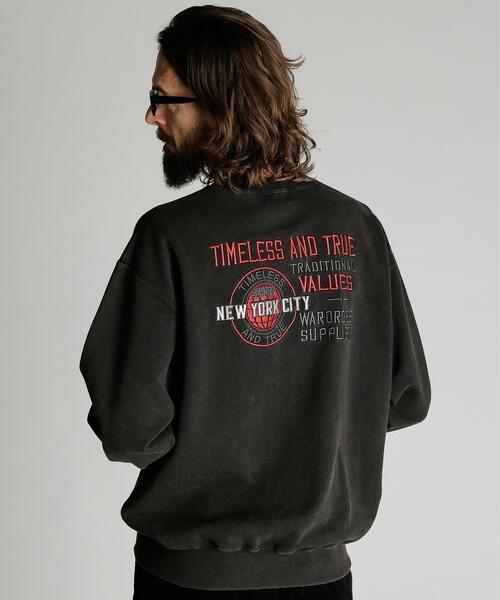 Schott（ショット）の「Schott/ショット/CREW SWEAT TIMELESS AND TRUE/クルー スウェット タイムレス アンド トゥルー（スウェット・メンズ・ネイビー/ブラック・M/2XL/XL/L）」の3枚目の写真