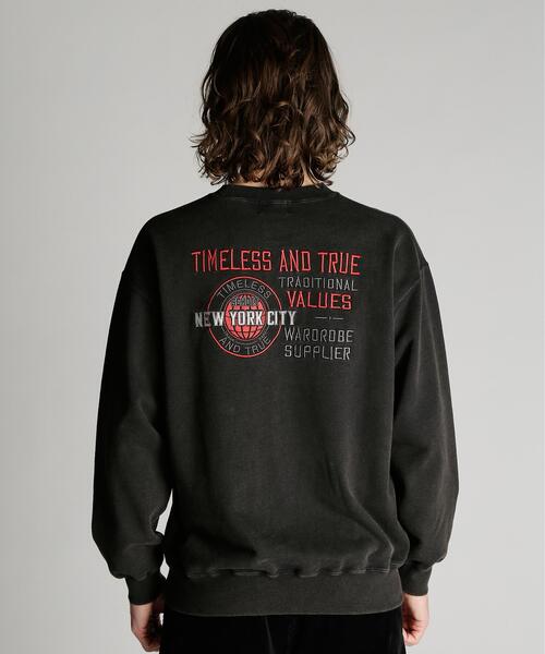 Schott（ショット）の「Schott/ショット/CREW SWEAT TIMELESS AND TRUE/クルー スウェット タイムレス アンド トゥルー（スウェット・メンズ・ネイビー/ブラック・M/2XL/XL/L）」の8枚目の写真
