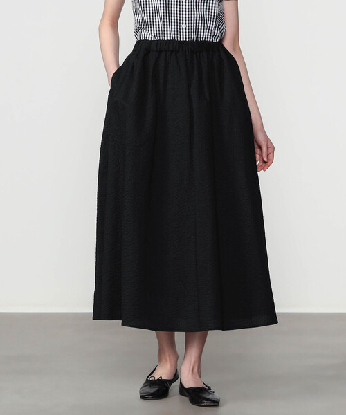 DANTON（ダントン）の「DANTON | ギャザー イージースカート WOMEN（スカート・レディース・レッド/イエロー/ブラック・36）」の2枚目の写真
