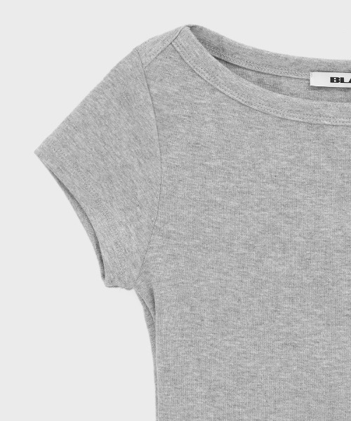 BLACKUP（ブラックアップ）の「[MADE] アットボートネック半袖Tシャツ（Tシャツ/カットソー・レディース・ブラック/ホワイト/グレー・FREE）」の11枚目の写真