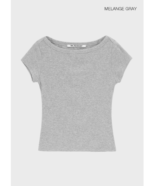 BLACKUP（ブラックアップ）の「[MADE] アットボートネック半袖Tシャツ（Tシャツ/カットソー・レディース・ブラック/ホワイト/グレー・FREE）」の17枚目の写真