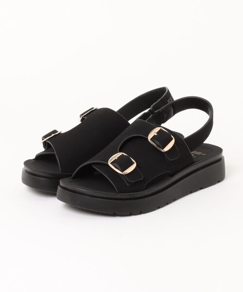 U.S. POLO ASSN.(ユーエスポロアッスン)の「【U.S. POLO ASSN./ユーエスポロアッスン】脱ぎ履き楽々 カジュアルサンダル ダブルベルト ブランドロゴ 韓国ファッション(サンダル・レディース・ブラック/ダークブラウン/ベージュ・SMALL/MEDIUM)」の2枚目の写真