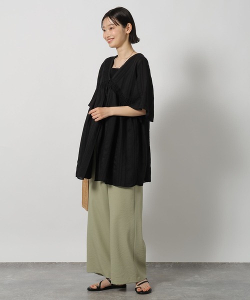 LAKOLE（ラコレ）の「2WAYシャーリングチュニック / 667924（その他トップス・レディース・ブルー/ホワイト/ブラック・FREE）」の9枚目の写真