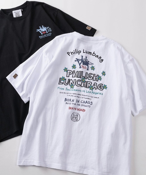 Philip Lumbang(フィリップランバン)の「【75】【Philip Lumbang/フィリップ・ランバン】 リラックスフィット グラフィックデザイン バックプリント クルーネックTシャツ ユニセックス(Tシャツ/カットソー・レディース・ブルー系3/グリーン系2/ホワイト系2/ホワイト系1/グリーン系1/ベージュ系3/ベージュ系1/ブルー系1/ブラック系2/ホワイト系3/ブルー系2/グリーン系3/ベージュ系2/ブラック系3/ブラック系1・M/XL/L)」の4枚目の写真