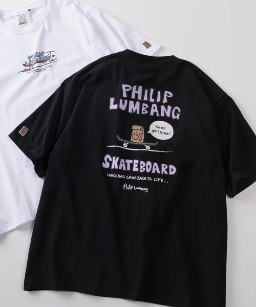 Philip Lumbang(フィリップランバン)の「【75】【Philip Lumbang/フィリップ・ランバン】 リラックスフィット グラフィックデザイン バックプリント クルーネックTシャツ ユニセックス(Tシャツ/カットソー・レディース・ブルー系3/グリーン系2/ホワイト系2/ホワイト系1/グリーン系1/ベージュ系3/ベージュ系1/ブルー系1/ブラック系2/ホワイト系3/ブルー系2/グリーン系3/ベージュ系2/ブラック系3/ブラック系1・M/XL/L)」の5枚目の写真
