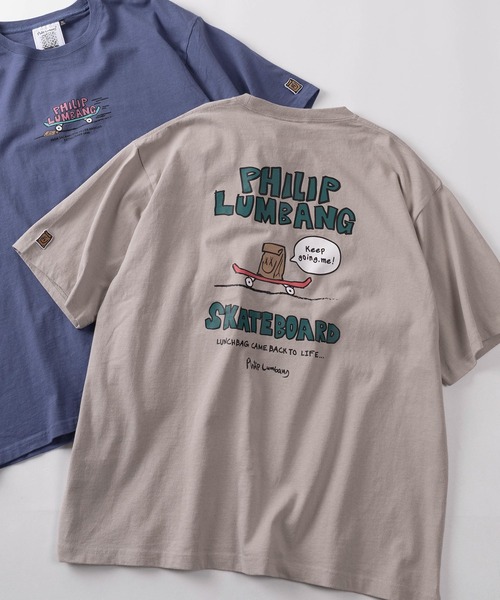 Philip Lumbang(フィリップランバン)の「【75】【Philip Lumbang/フィリップ・ランバン】 リラックスフィット グラフィックデザイン バックプリント クルーネックTシャツ ユニセックス(Tシャツ/カットソー・レディース・ブルー系3/グリーン系2/ホワイト系2/ホワイト系1/グリーン系1/ベージュ系3/ベージュ系1/ブルー系1/ブラック系2/ホワイト系3/ブルー系2/グリーン系3/ベージュ系2/ブラック系3/ブラック系1・M/XL/L)」の8枚目の写真