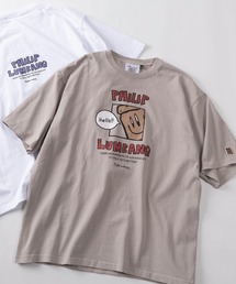 【75】【Philip Lumbang/フィリップ・ランバン】 リラックスフィット グラフィックデザイン バックプリント クルーネックTシャツ ユニセックス