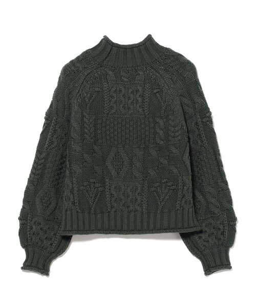 BEAMS HEART(ビームスハート)の「パッチワーク ニット プルオーバー(ニット/セーター・レディース・チャコールグレー/ホワイト系その他5/レッド系その他5・FREE)」の11枚目の写真