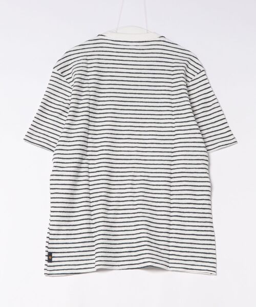 Ben Sherman（ベンシャーマン）の「テクスチャードボーダーTシャツ（Tシャツ/カットソー・メンズ・ホワイト・MEDIUM）」の11枚目の写真