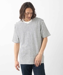 テクスチャードボーダーTシャツ