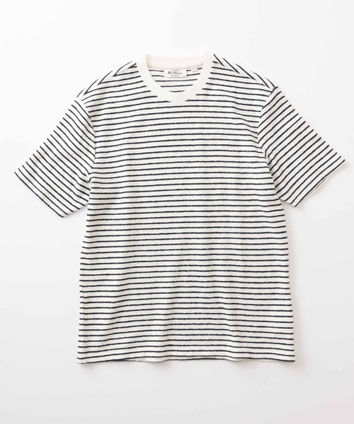 Ben Sherman（ベンシャーマン）の「テクスチャードボーダーTシャツ（Tシャツ/カットソー・メンズ・ホワイト・MEDIUM）」の5枚目の写真