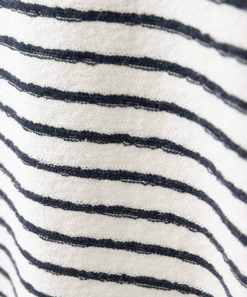 Ben Sherman（ベンシャーマン）の「テクスチャードボーダーTシャツ（Tシャツ/カットソー・メンズ・ホワイト・MEDIUM）」の10枚目の写真